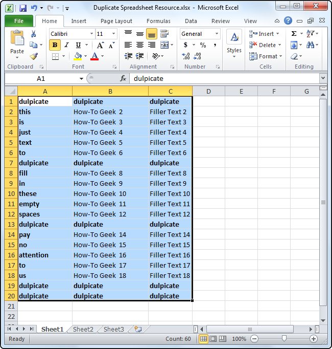 Create Duplicate Rows In Excel